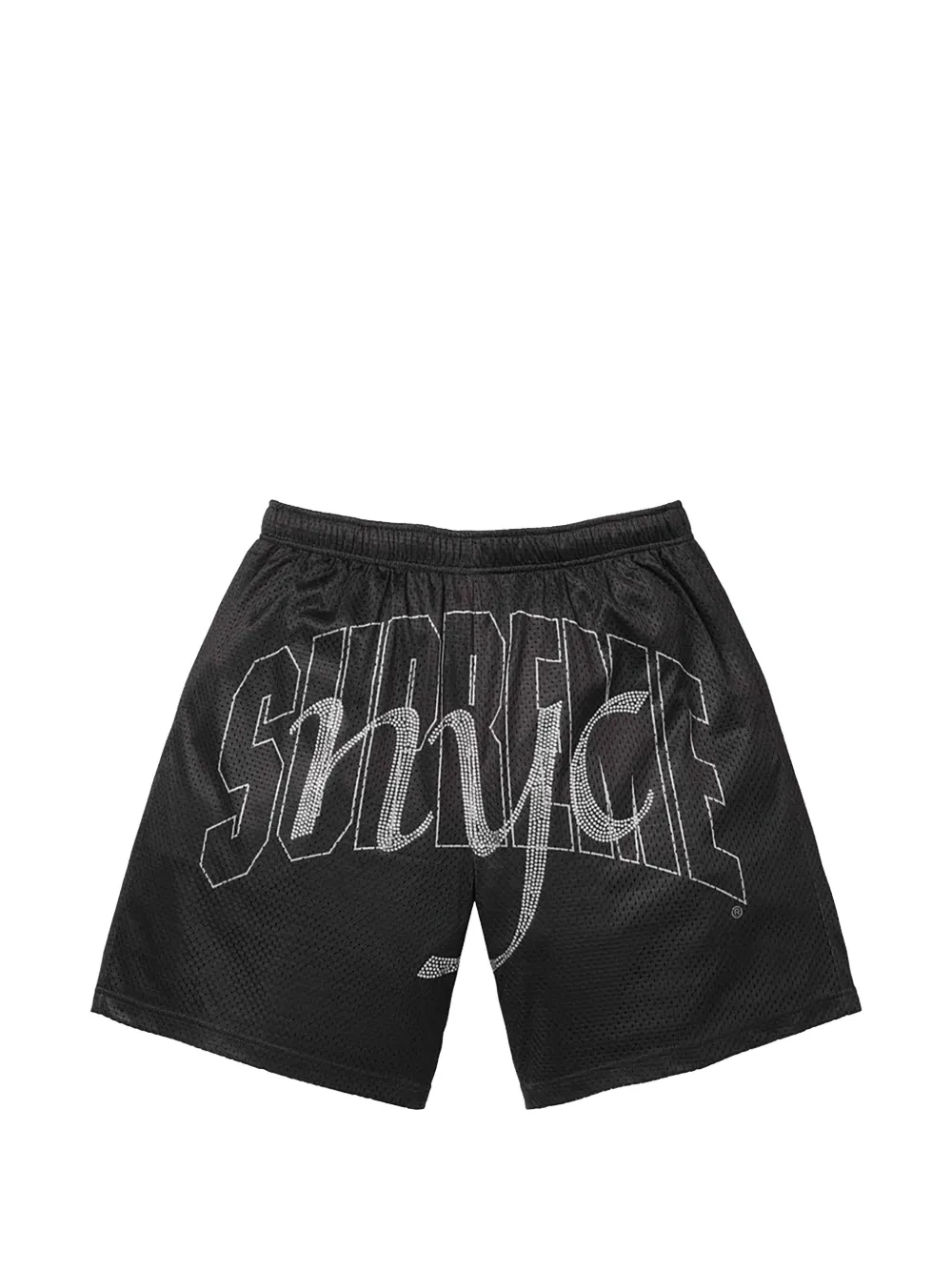 Supreme Rhinestone Mesh Short Black
