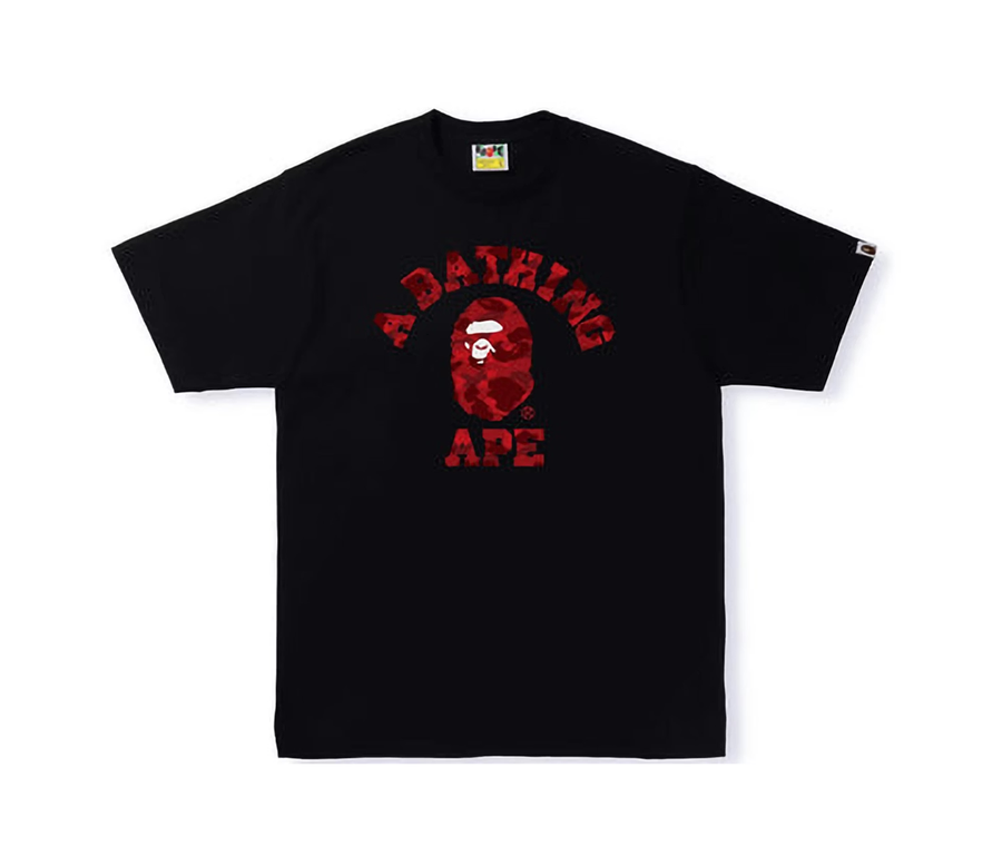 Bape Camo College Black/Red Tee