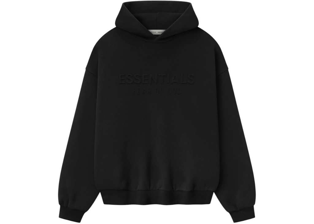 Embossed Vintage Black SS25 Hoodie
