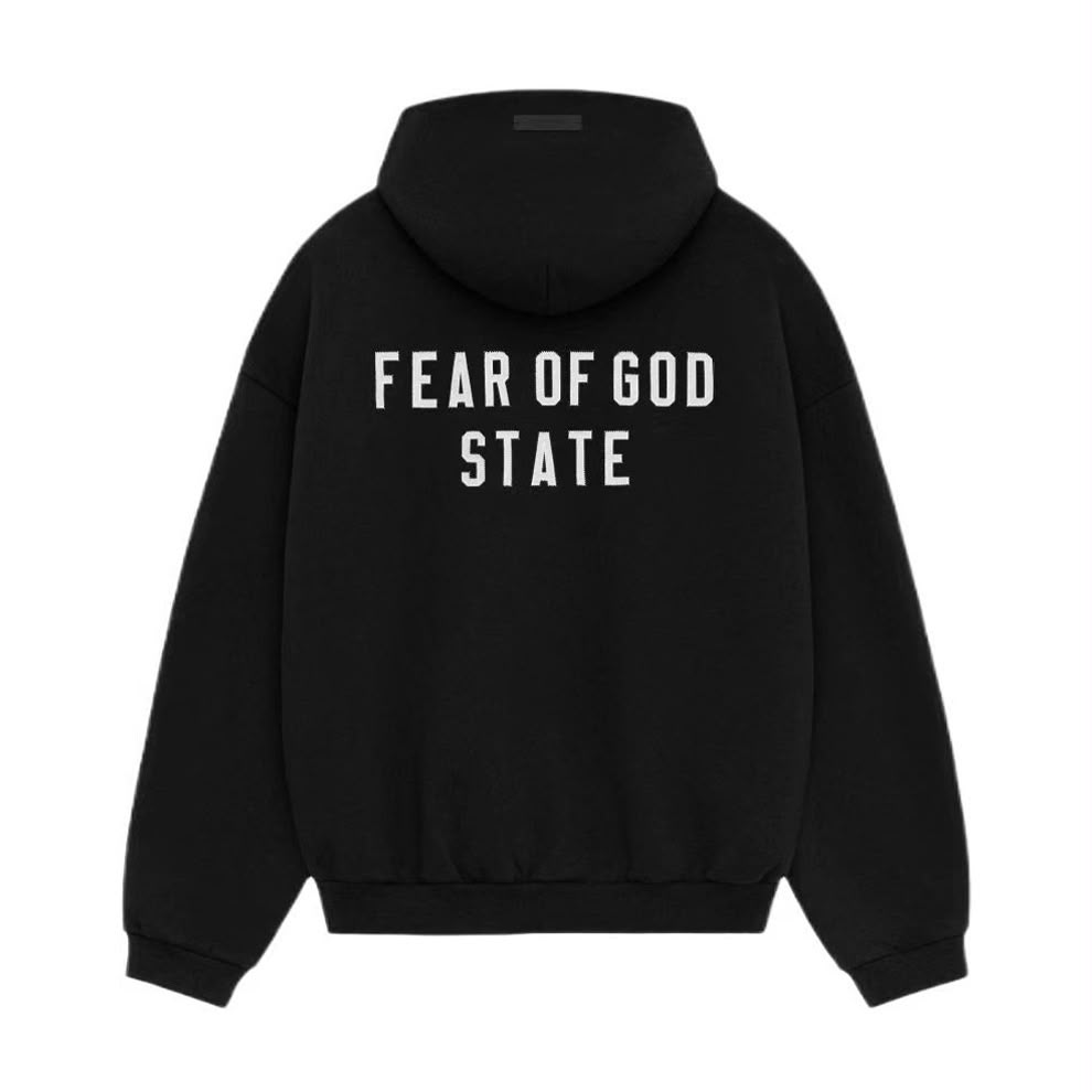Zip Hoodie Black SS25 Hoodie