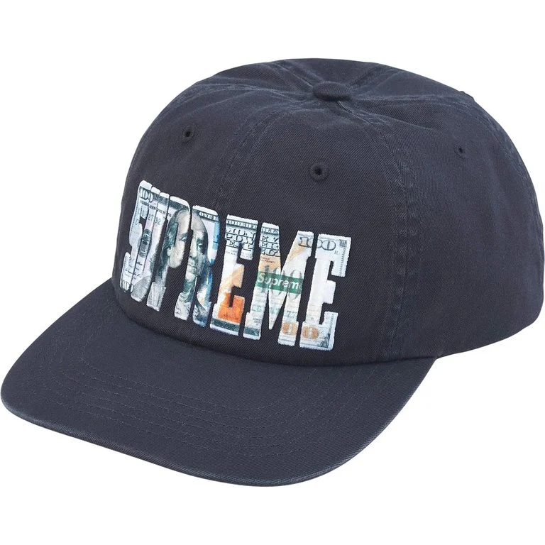Supreme Embroidered Money Logo Navy Cap